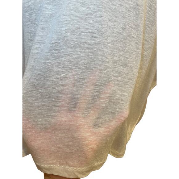 Aritzia Wilfred Women's XS/S High Low Cropped Sheer T-Shirt Top‎ White Linen - Picture 7 of 13